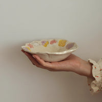Flowers & Birds Coarse Pottery Hand-pinched Plate - TRLab Shop
