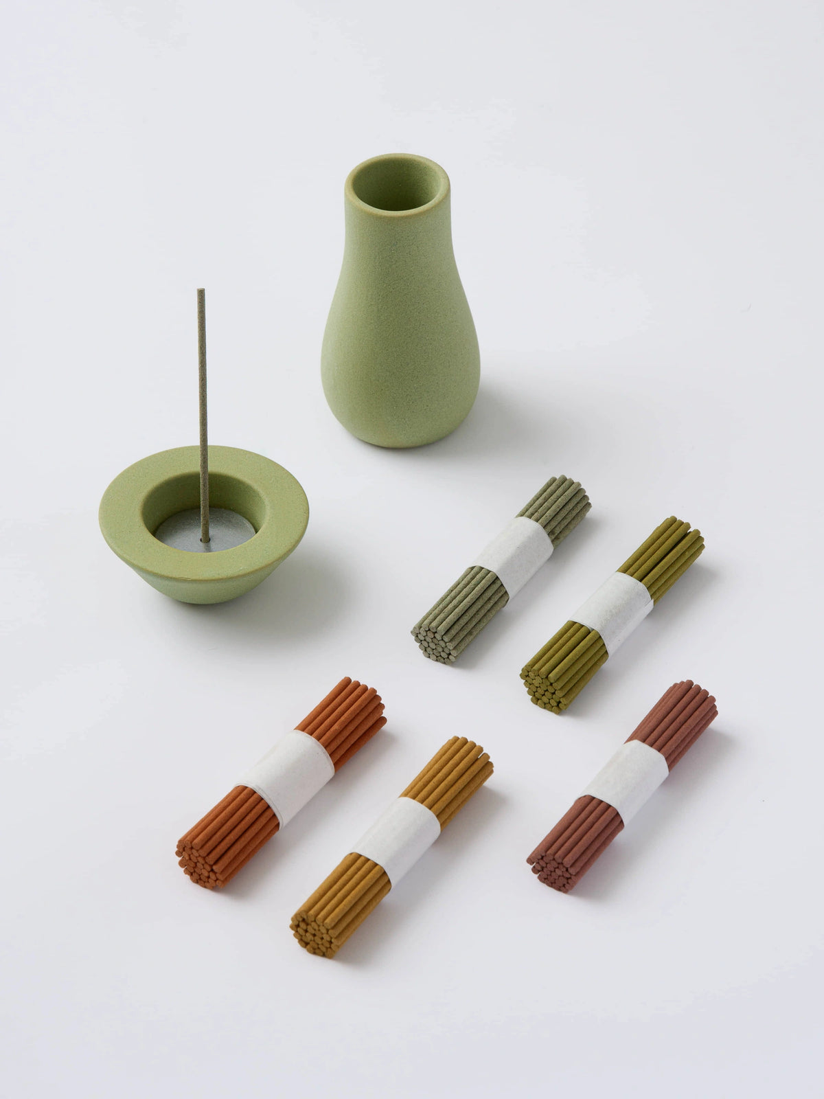 Colorful short incense mushroom gift box from YRGD, featuring vibrant, handcrafted ceramic mushrooms in a decorative packaging.