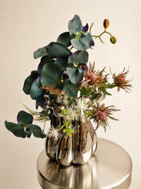TAOTAO STUDIO Crown of Mud ribbed gourd vase with textured surface, ideal for home decor and decorative display.