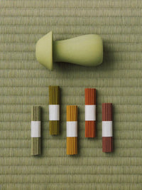 Colorful short incense mushroom gift box by YRGD, with vibrant mushroom-shaped incense sticks arranged inside.