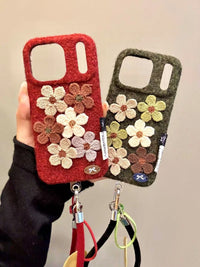 Embroidered Flower Phone Case - TRLab Shop