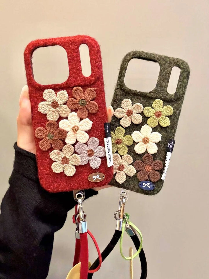 Embroidered Flower Phone Case - TRLab Shop