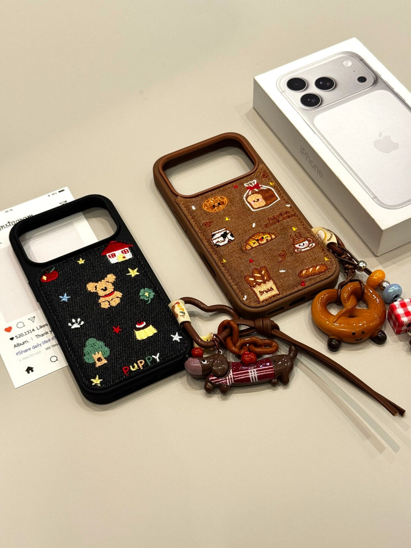 Childhood Paradise Embroidered Phone Case - TRLab Shop