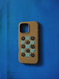 Vine and floral embroidered phone case by TRLab Shop featuring intricate embroidery on a protective cover.