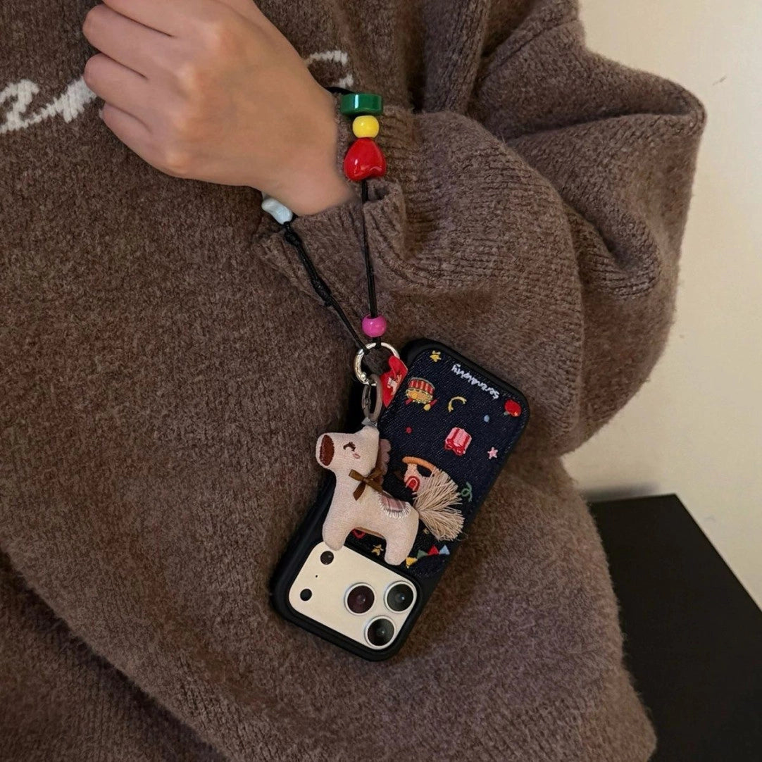 Childhood Paradise Embroidered Phone Case - TRLab Shop