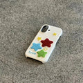 Leather Terry Star embroidered phone case by TRLab Shop, featuring a soft leather material with star embroidery design.