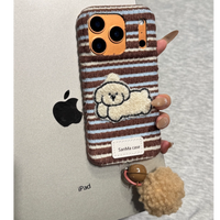 Terry Puppy embroidered phone case by TRLab Shop featuring a cute puppy design on a protective accessory for smartphones.
