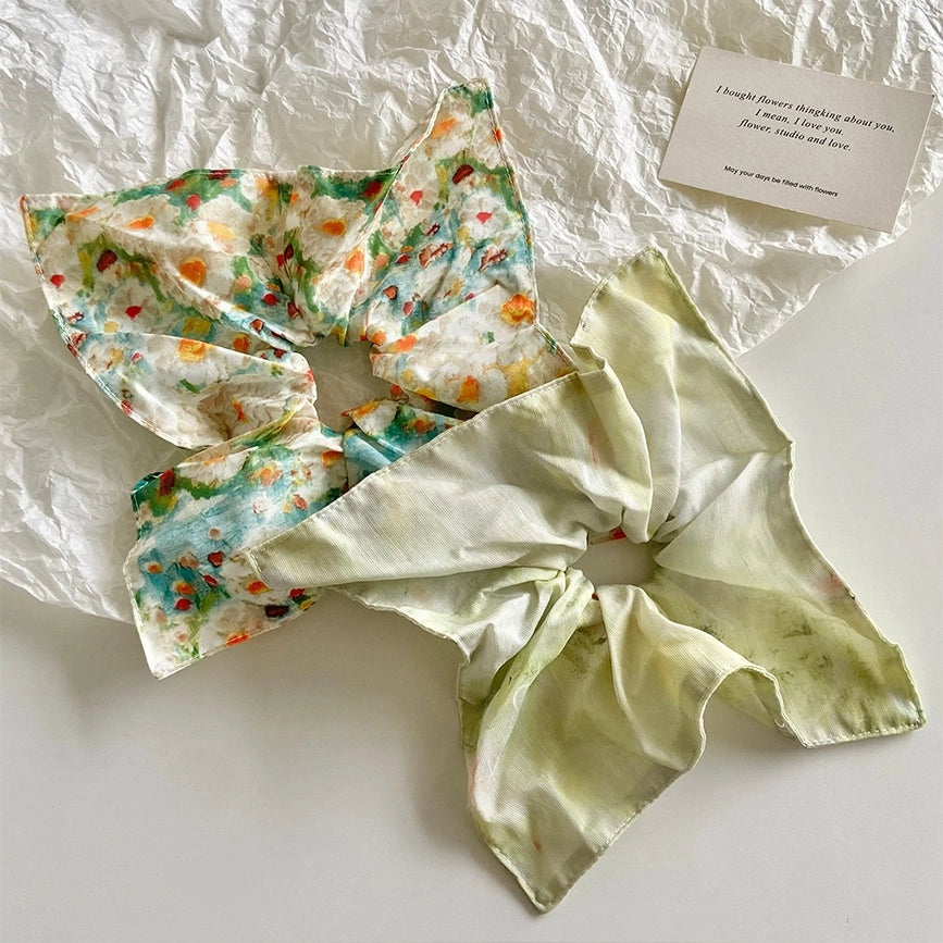 Monet's Garden Square Scarf Scrunchie - TRLab Shop