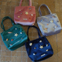 Natural Shell Velvet Handbag