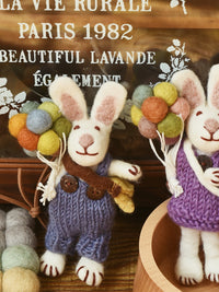 Felted Rabbits Charm
