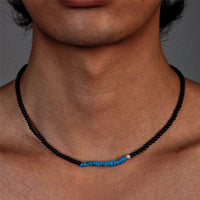 Black Onyx and Turquoise Beaded Necklace