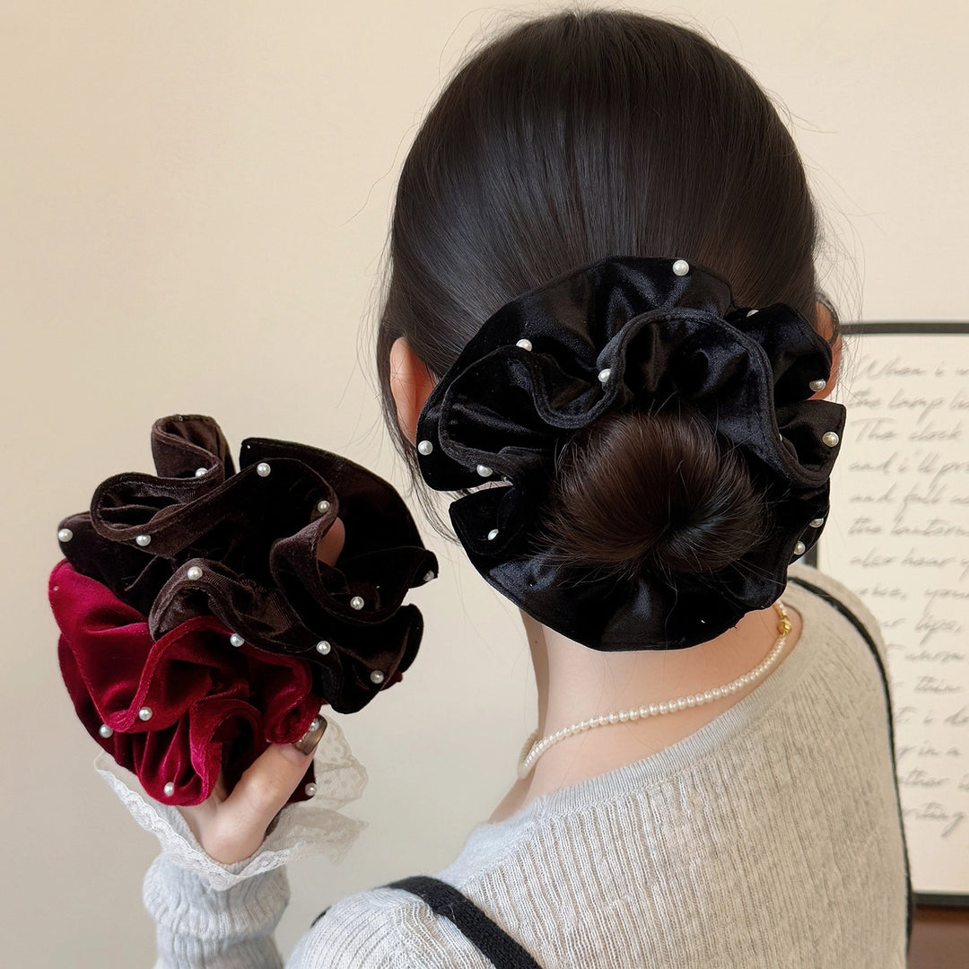 Pearls Scattered Starlight Wavy Hem Scrunchie - TRLab Shop