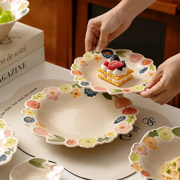 Floral Ceramic Bowl & Soup Plate - TRLab Shop
