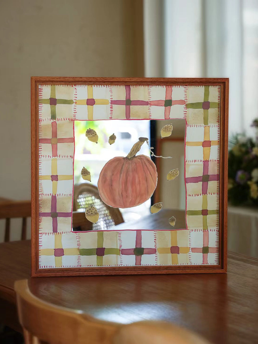 Autumn Pumpkins Mirror Wall Art