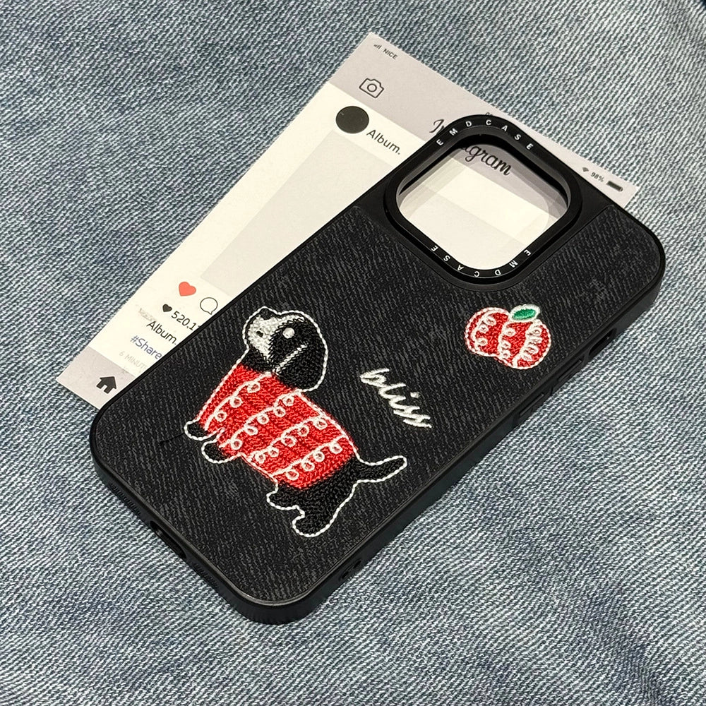 Embroidered Dachshund Phone Case - TRLab Shop