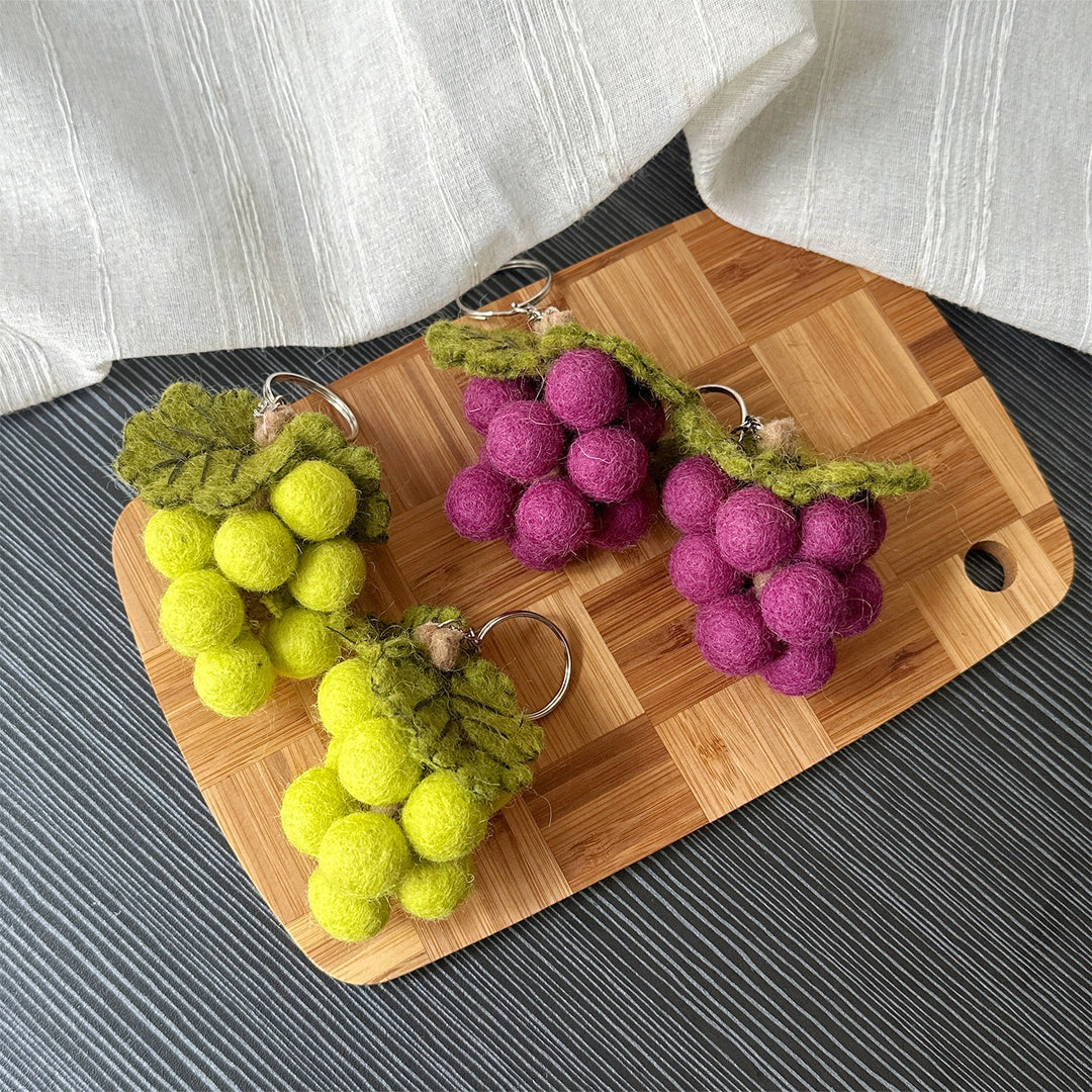 Felted Verdant Grapes Charm - TRLab Shop