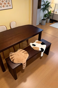 Cat Patterns Flocked Seat Cushion