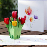 Tulip 3D Pop Up Paper Art Greeting Card