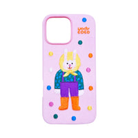 Cute fairy tale embroidered phone case by TRLab Shop featuring colorful fairy tale designs and protective material.