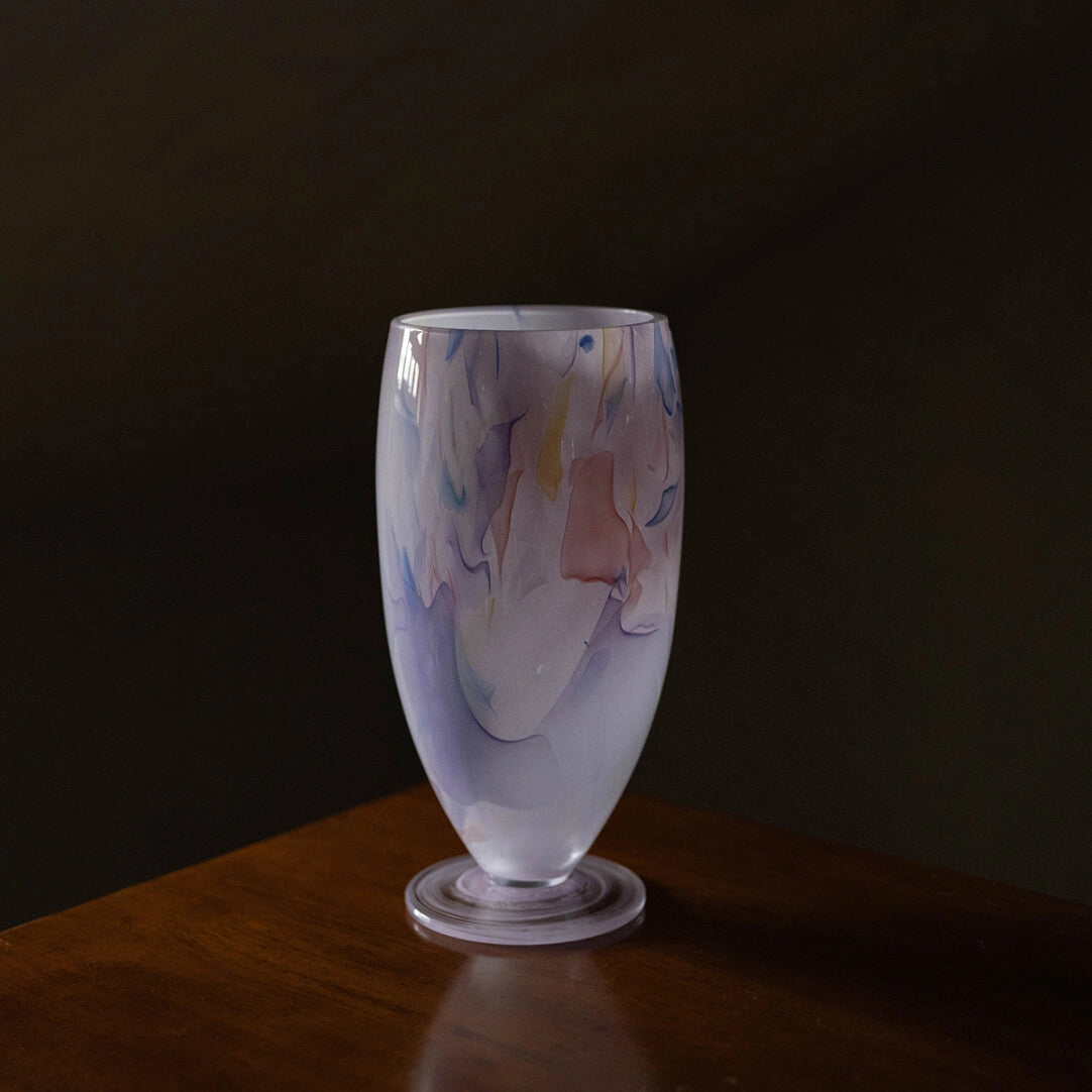 Luminous Fragment Glass Vase by TRLab Shop with a shimmering, textured glass surface and unique luminous design.