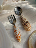 Natural Conch Stainless Steel Spoon & Fork - TRLab Shop