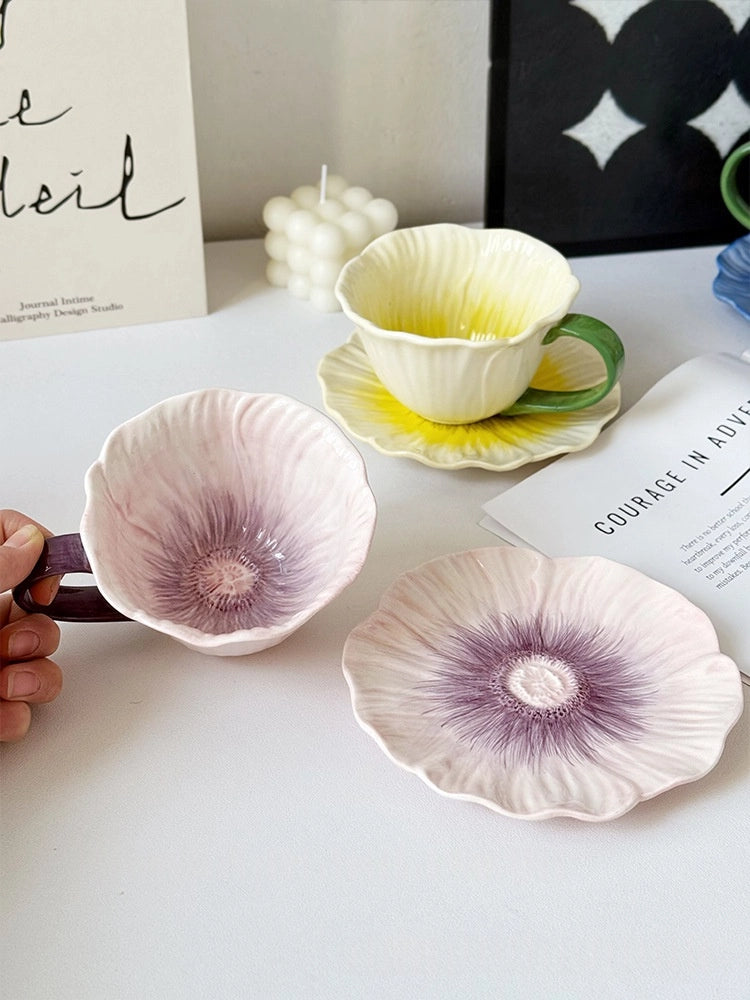 Floral Ceramic Cup & Saucer Set - TRLab Shop