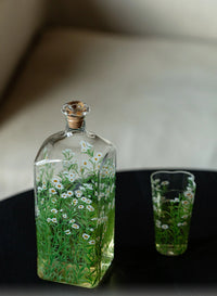 Fresh Daisies Glass Cold Brew Bottle