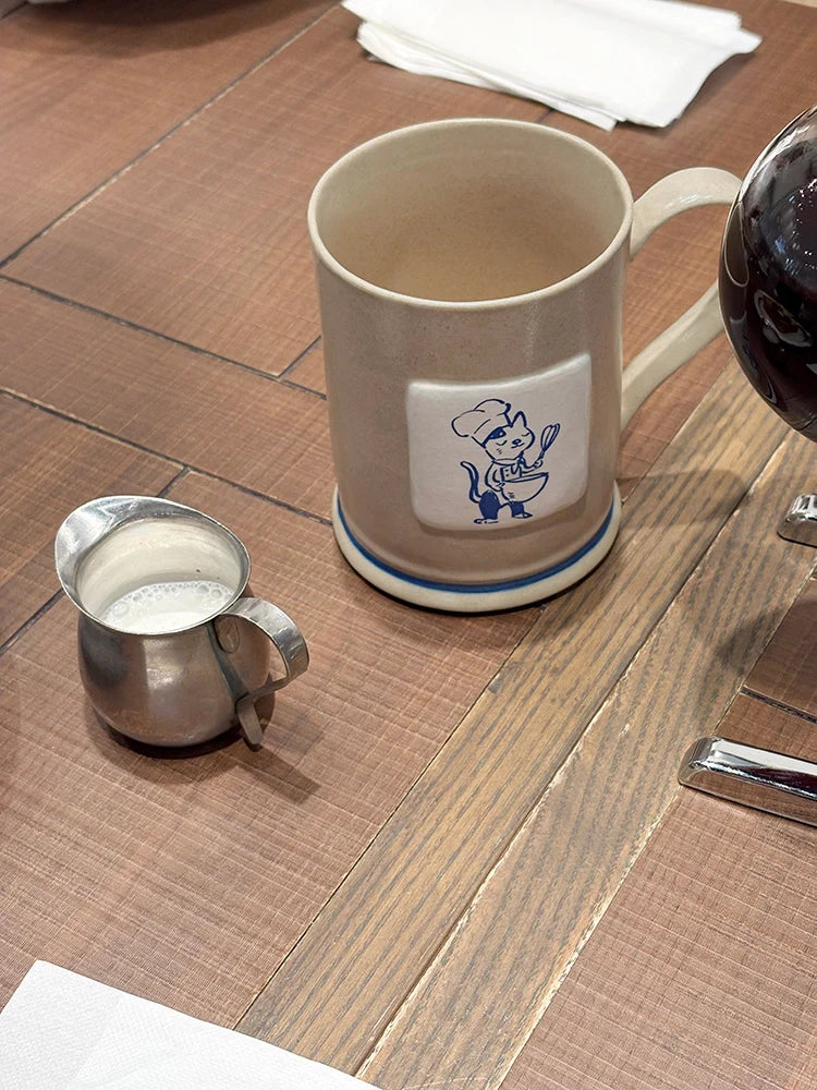 Joyful Kitty Chef Hand-Painted Mug - TRLab Shop