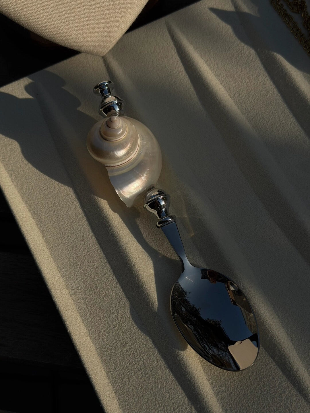 Moonlight Pearl Conch Stainless Steel Spoon & Fork