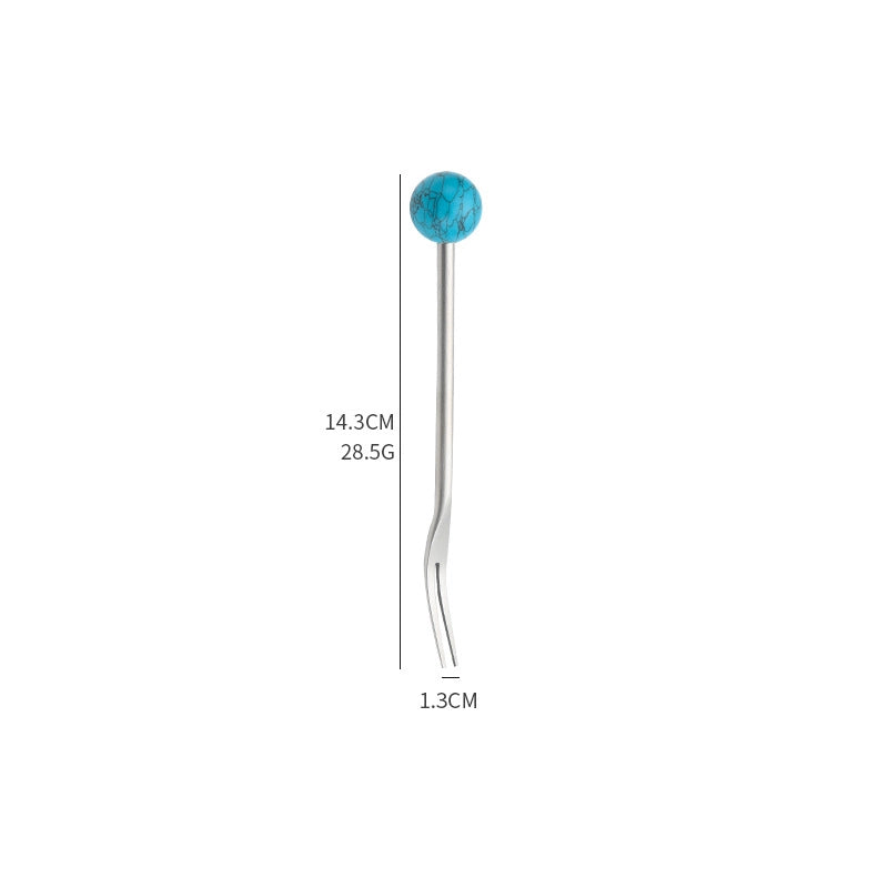 Natural Jade Stirring Spoon & Fruit Fork - TRLab Shop