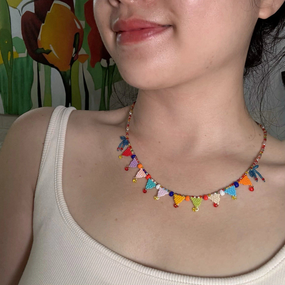 Happy Party Beaded Necklace