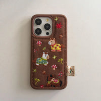 Embroidered pony phone case by TRLab Shop featuring a colorful pony design on a protective phone cover.