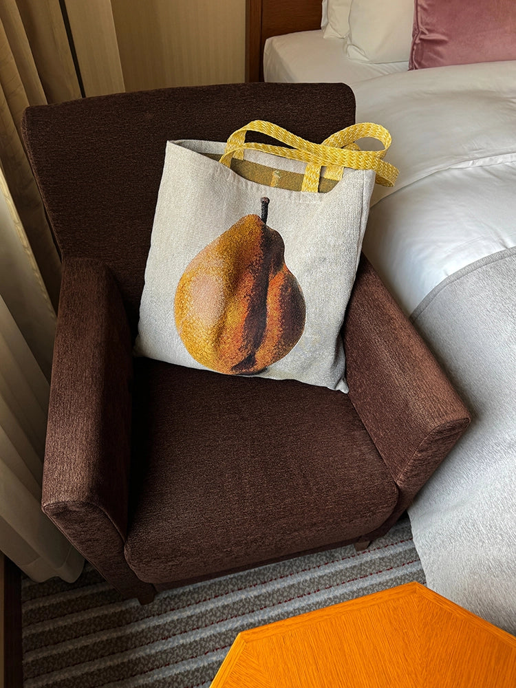 Pear & Grapes Oil Painting Tote Bag - TRLab Shop