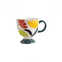 Floral Wildness Embossed Ceramic Cup