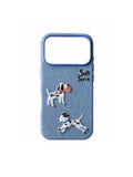 SoftServe running puppy phone case for smartphones featuring a cute puppy illustration and durable protective design.