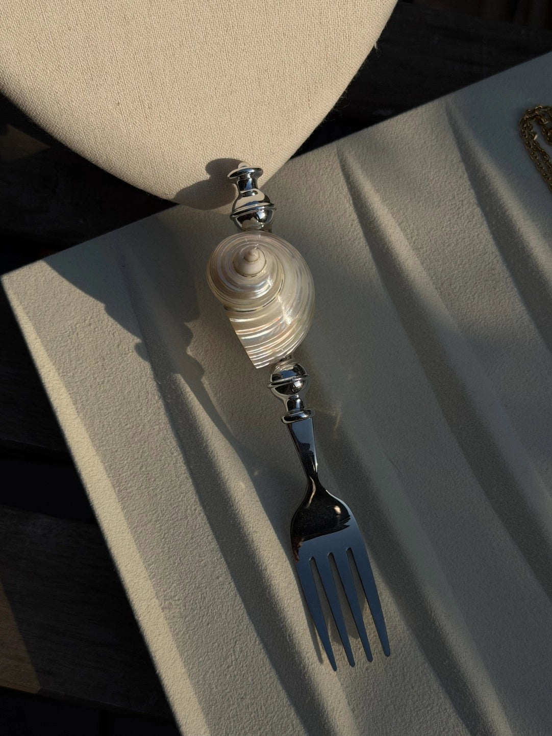 Moonlight Pearl Conch Stainless Steel Spoon & Fork - TRLab Shop