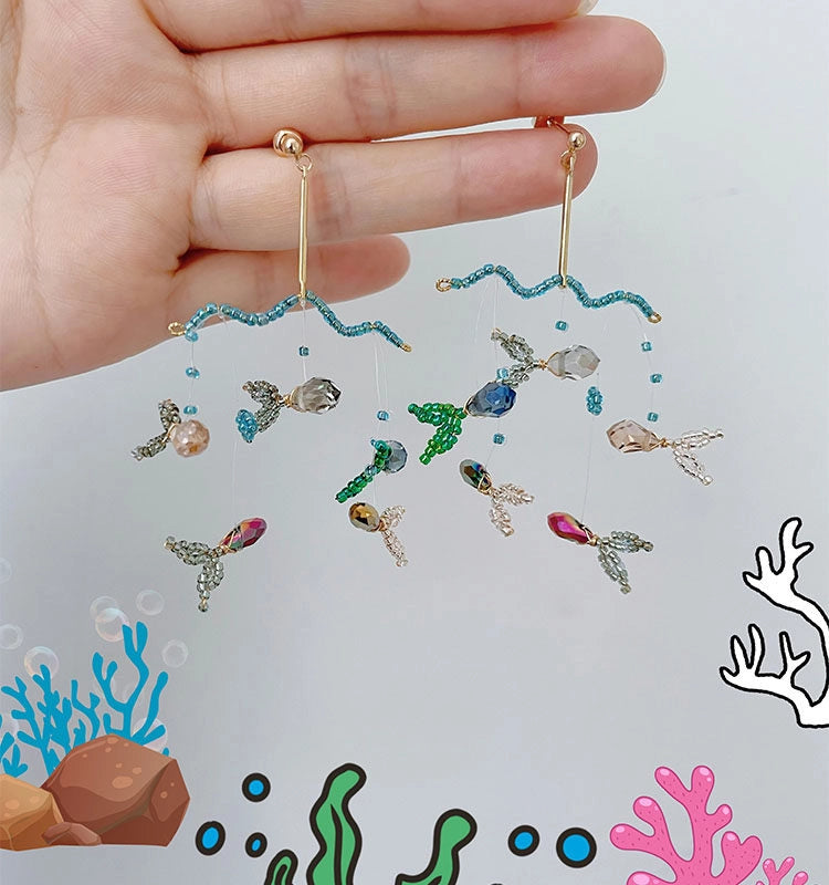 Minimalist-Style Underwater Fish Earrings