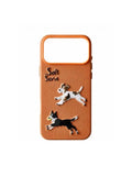 SoftServe running puppy phone case for smartphones featuring a cute puppy illustration and durable protective design.