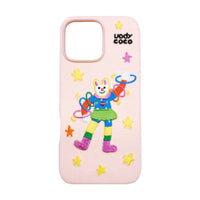 Cute fairy tale embroidered phone case by TRLab Shop with colorful fairy design and intricate embroidery on durable material.