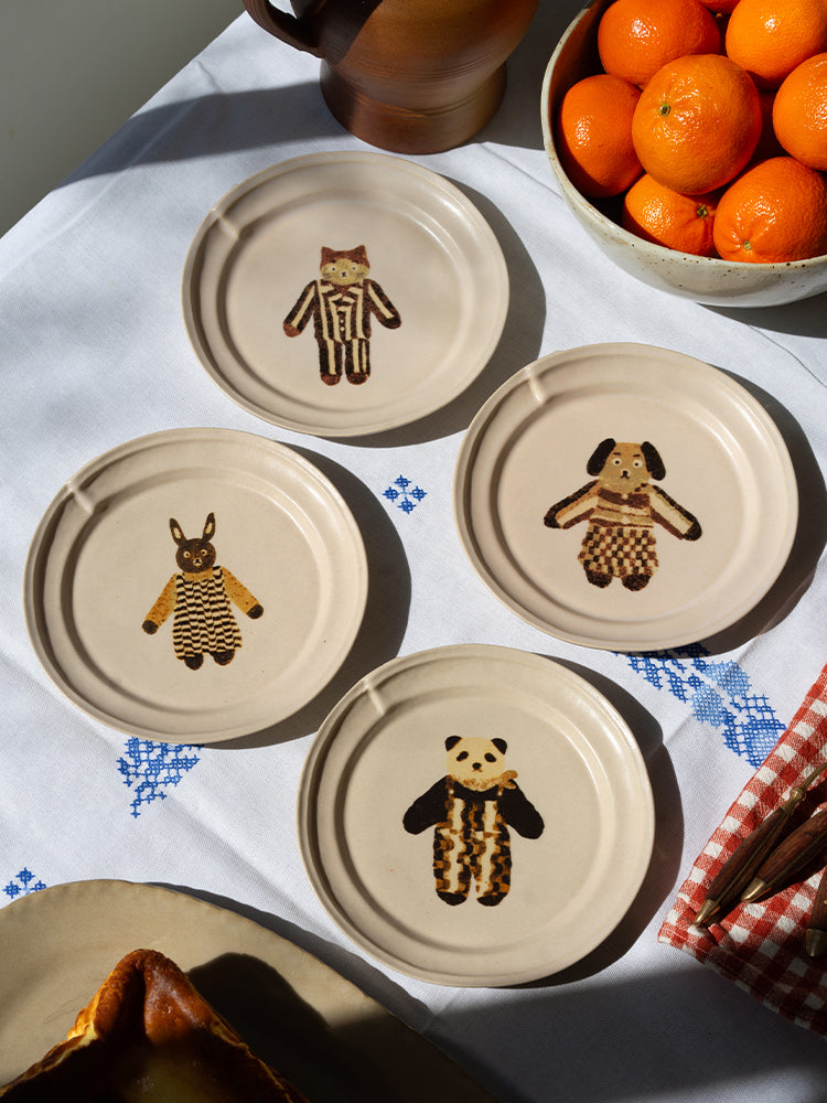 Animal Friends Ceramic Plate - TRLab Shop