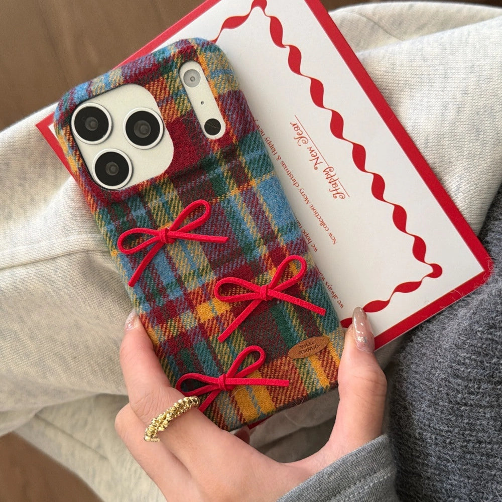 Scottish Wool Bow Phone Case - TRLab Shop