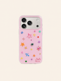 SoftServe Crayon Stars hand-drawn phone case showing colorful star illustrations on a protective phone cover