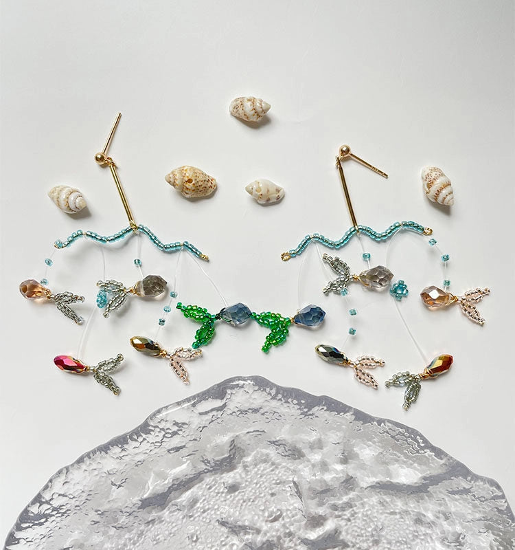 Minimalist-Style Underwater Fish Earrings