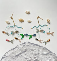 Minimalist-Style Underwater Fish Earrings