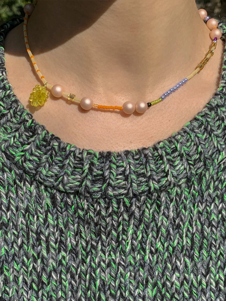 Sorbet Grapes Beaded Necklace - TRLab Shop