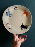 Cat Nap Hand-Painted Ceramic Plate - TRLab Shop