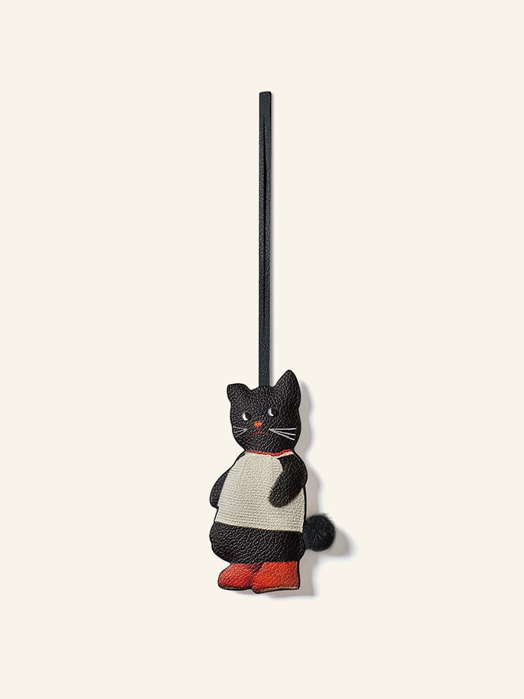 Black Cat & Apple Double-Sided Charm - TRLab Shop