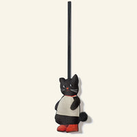 Black Cat & Apple Double-Sided Charm