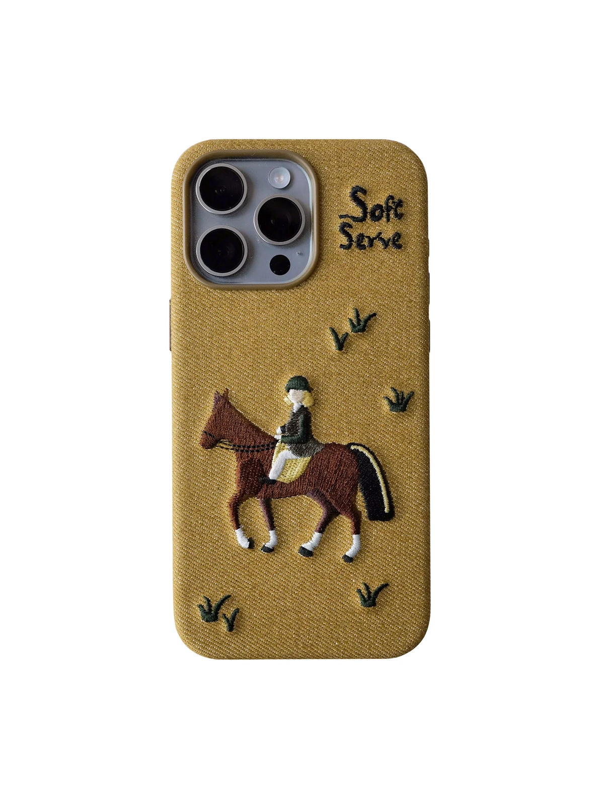 Skiing & Walking Puppy Embroidered Phone Case - TRLab Shop