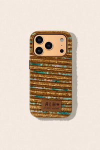 Striped corduroy phone case by TRLab Shop showing textured fabric design in vibrant stripe pattern for iPhone or Android.